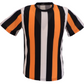 Orange vertikal gestreifte Mod T Shirts für Herren