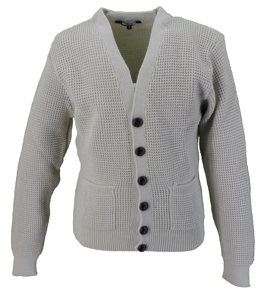 Cardigan Reversibile Maglia Di Misto Cachemire Blu Navy Con Motivo Oblique - Foto 13