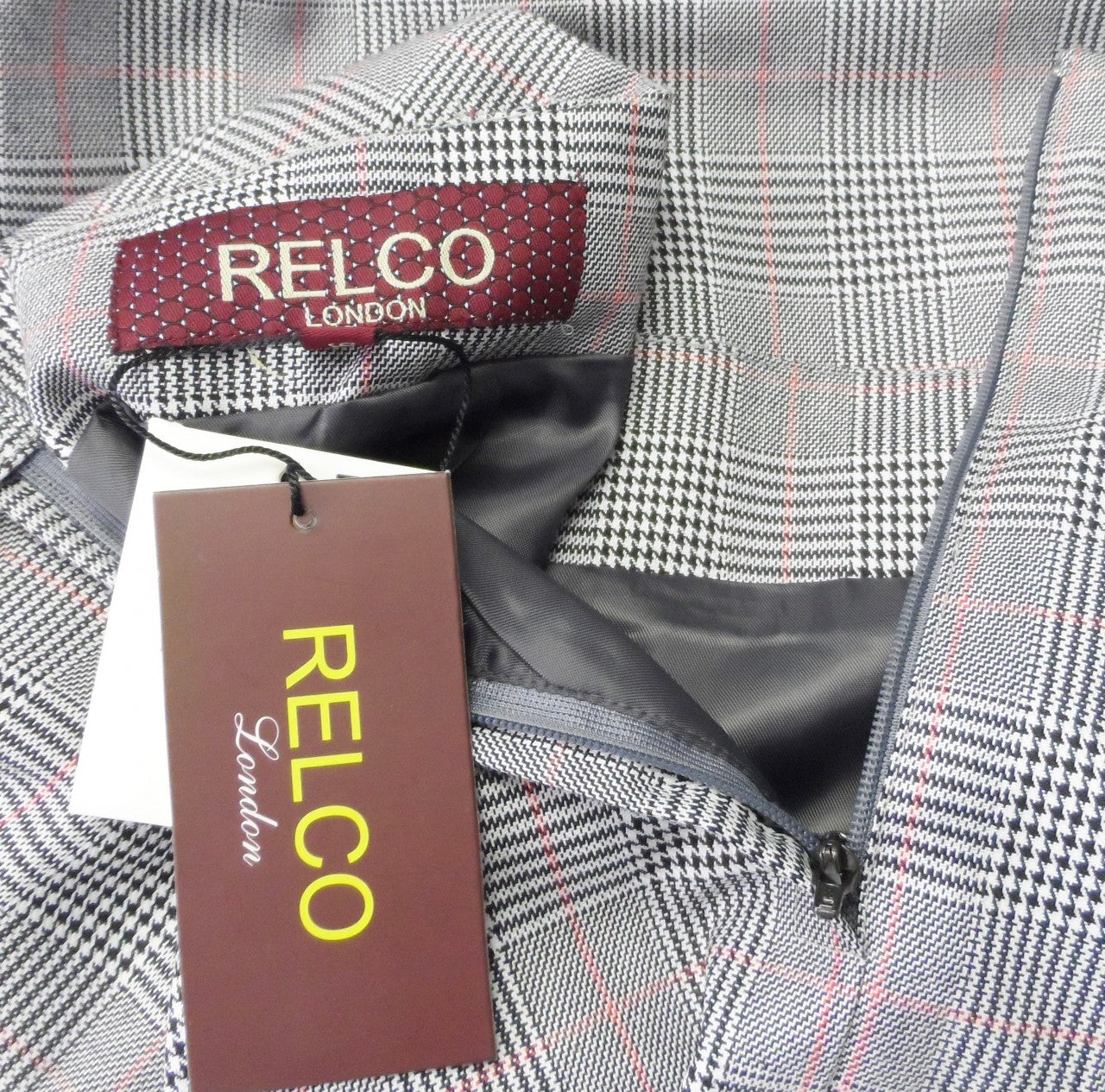 Relco Damen Retro Rude Girl Bleistiftrock im Prince-of-Wales-Stil