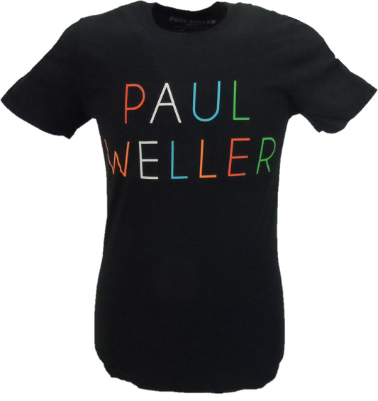 メンズ ブラック 公式ポール ウェラー ロゴ T シャツ