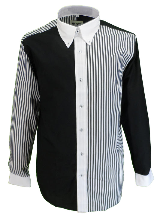 Camicie da uomo The Who retrò in bianco e nero Mod 100% cotone