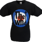 Camiseta oficial negra con logo clásico de The Who para hombre.