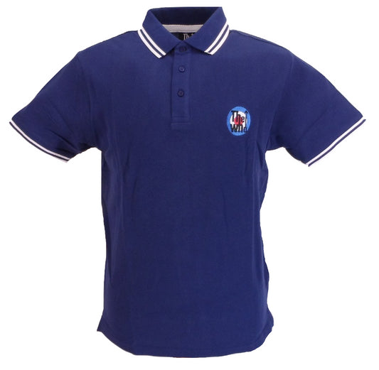 Marineblaues Herren-Poloshirt von The Who aus 100 % Baumwolle