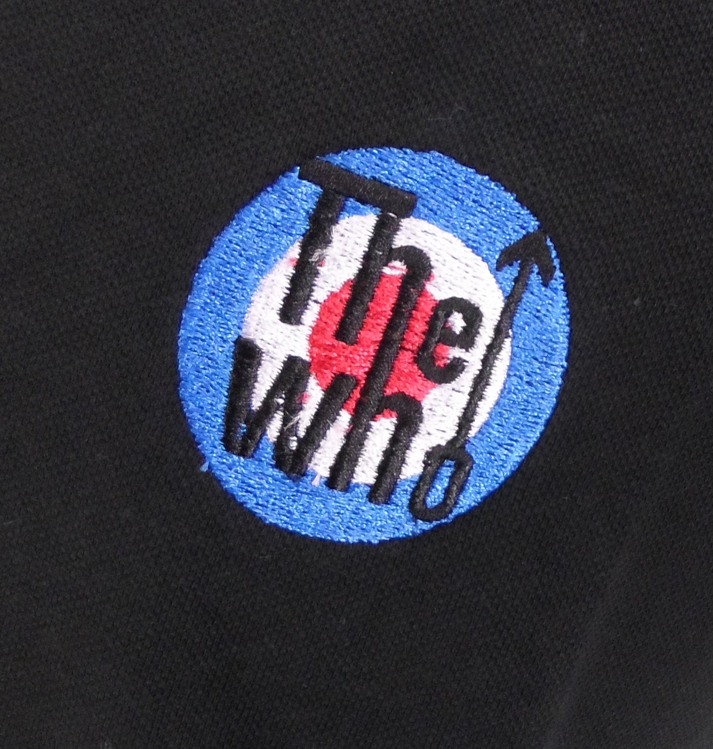 Mens Black The Who 100% Cotton Polo Shirt