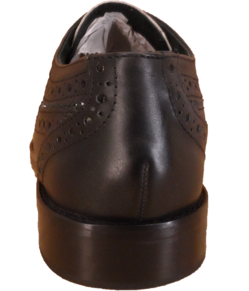 Ikon Original schwarz/weiße Retro-Mod-Brogue-Schuhe aus Leder